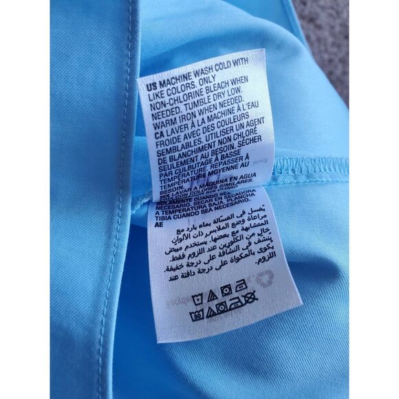 INC International Concepts Button Up Cold Shoulder Top Blue M New - Picture 8 of 10